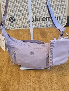 Lululemon SET Lilac Play Slouchy Sling Crossbody Bag Lavender 3L & Card Wallet